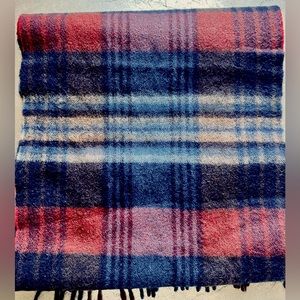 BROOKS BROTHERS- MULTI COLORED TARTAN LAMBSWOOL AND ANGORA SCARF